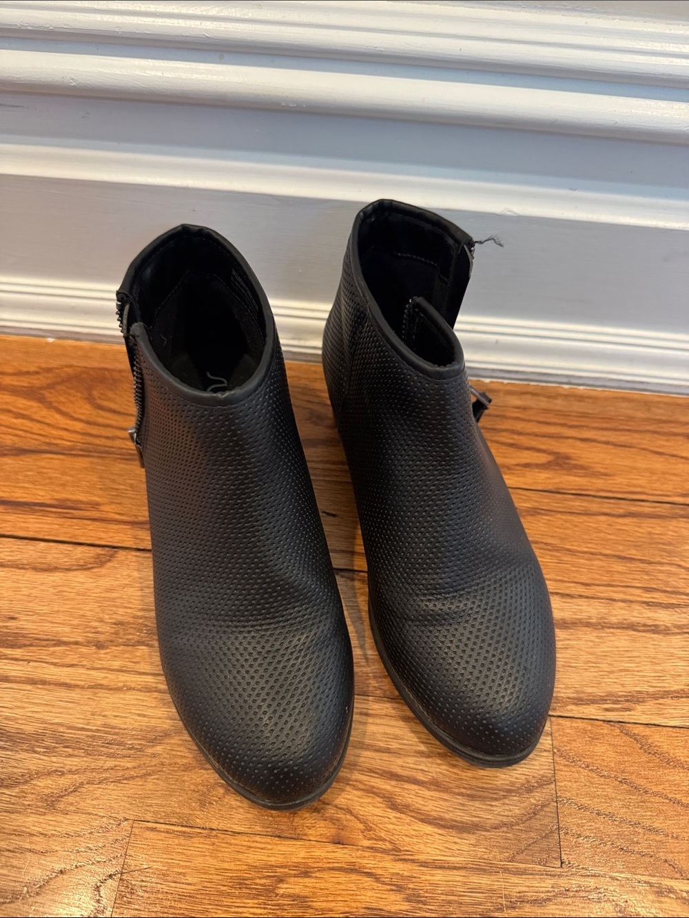 Sugar Black Kids Perforated Ankle Boots